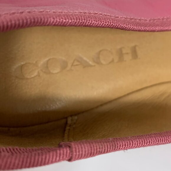 COACH Flatiron Ballet Flats A01667 Rouge Pink w/ Charm NWOB Womens Size 5.5B - Picture 4 of 7
